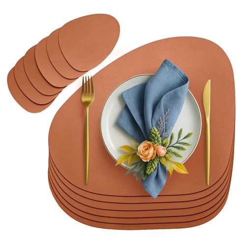 Set tischset aus kunstleder - 6,