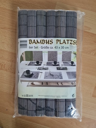 Bambus platzset tischset 6er - bambus,
