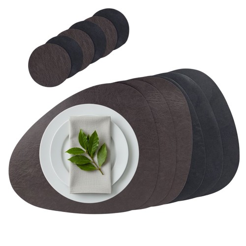 Platzset kunstleder oval - platzset, pu