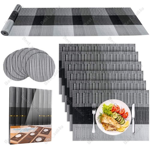 12er set pvc tischset - pvc,